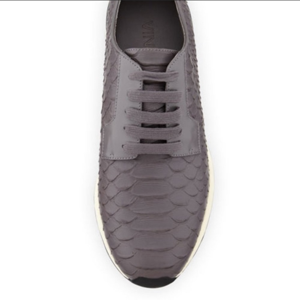 Vince Rayner Python-Print Trainer Sneaker, Ceramic - image 2